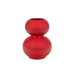 Vase en céramique émaillée mate, rouge