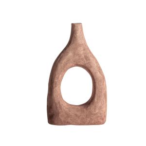 Vase en céramique marron  27x11x47 cm