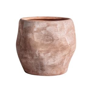 Vase en céramique marron  30x30x27 cm
