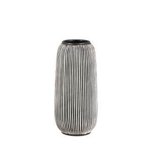 Vase en céramique ø9cm - Noir et blanc