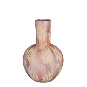 Vase en céramique rose et beige H28