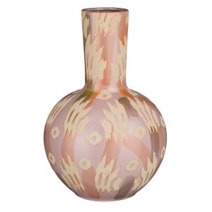 Vase en céramique rose et beige H34