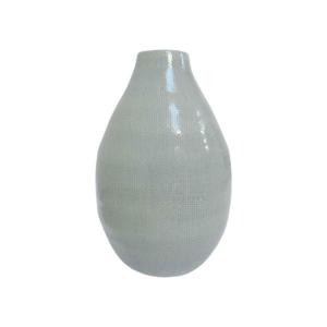 Vase en céramique vert d'eau craquelé h31 cm