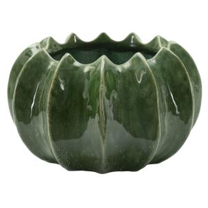 Vase en céramique verte cm ø 22x13,5