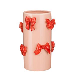 Vase en dolomite rouge et rose clair D17