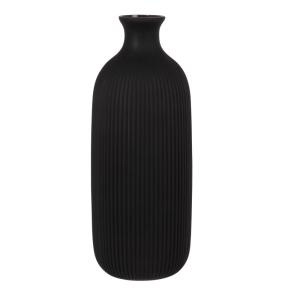 Vase en dolomite strié noir H30