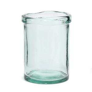 Vase en forme de cylindre en verre recyclé H20