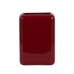 Vase en grès rouge bordeaux H25