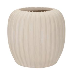 Vase en magnésium couleur crème ø 26,5x26 cm