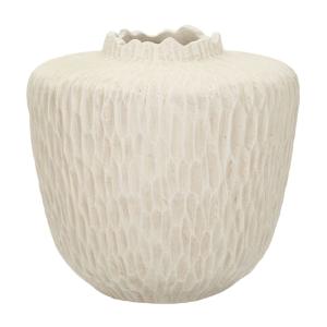 Vase en magnésium couleur crème ø 35x32,5 cm