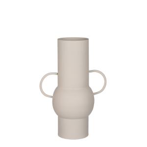 Vase en métal blanc cassé H34,5