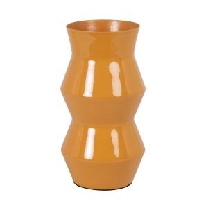 Vase en métal jaune moutarde H24