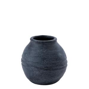 Vase en métal noir D21
