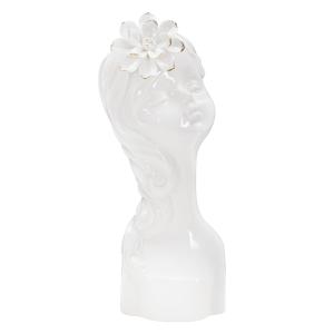Vase en porcelaine blanc 10,5x10x24,7  cm