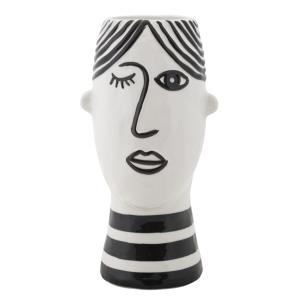Vase en porcelaine blanc 13,2x11,8x26,3  cm