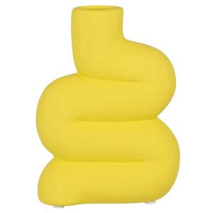 Vase en porcelaine jaune H15