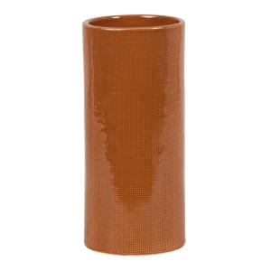 Vase en porcelaine marron orangé H24