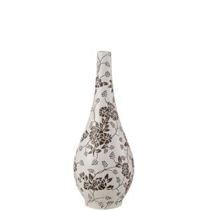 Vase en porcelaine multicouleur 16x16x43 cm