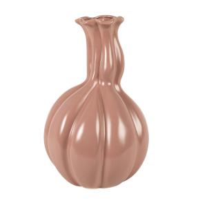 Vase en porcelaine taupe H25