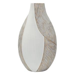Vase en résine blanche 29,5 x 13,5 x 50 cm