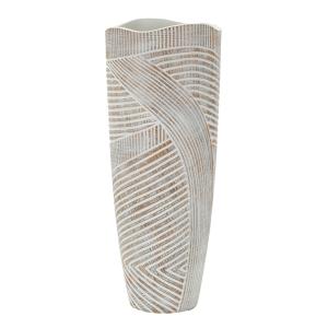 Vase en résine blanche ø 18x45 cm