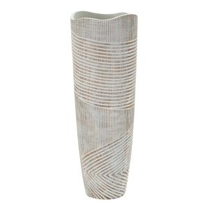 Vase en résine blanche ø 19x55 cm