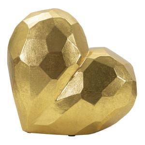 Vase en résine doré en forme de coeur 19x9x18 cm