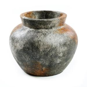 Vase en terre cuite antique gris H19