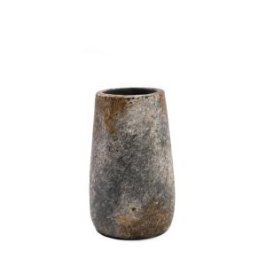 Vase en terre cuite gris antique 14x14x22 cm