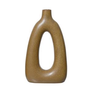 Vase en terre cuite marron, H 32 cm