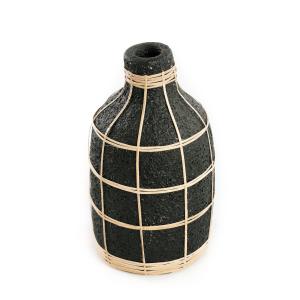 Vase en terre cuite noir naturel H24