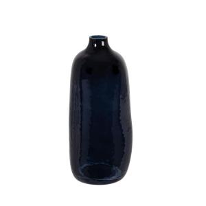 Vase en verre bleu H20