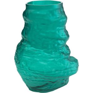 Vase en verre bleu turquoise