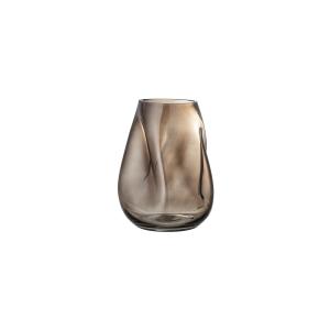 Vase en verre brun H26cm