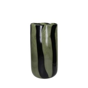Vase en verre D19cm vert olive