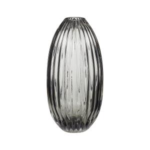 Vase en verre gris H30