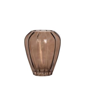 Vase en verre H29cm marron