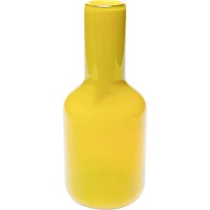 Vase en verre jaune H28