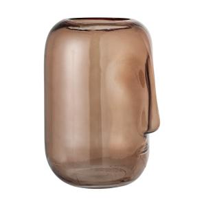 Vase en verre marron H25