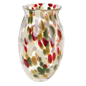 Vase en verre multicolore H31