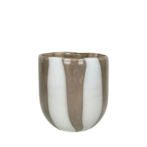 Vase en verre ø13cm - Gris