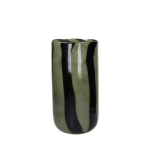 Vase en verre ø19cm - Vert olive