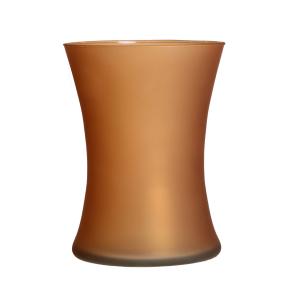 Vase en Verre Orange 14x14x18 cm