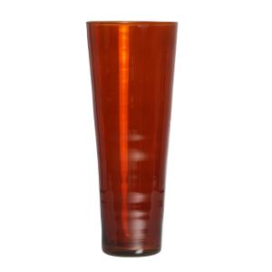 Vase en Verre Orange 16x16x39 cm