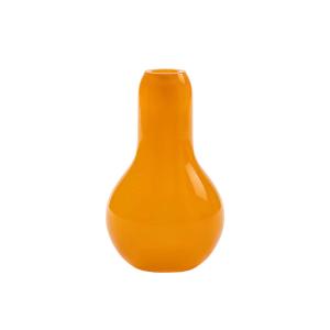 Vase en verre orange H15xD8cm