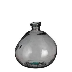 Vase en verre recyclé anthracite H33