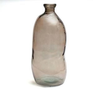 Vase en verre recyclé beige 34x34x73 cm