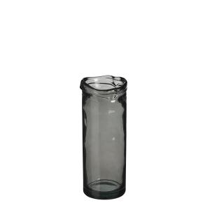 Vase en verre recyclé gris H28
