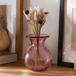 Vase en verre recyclé h 19 cm  poudre 19 cm