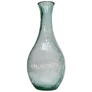 Vase en verre recyclé texturé Transparent 75 cm